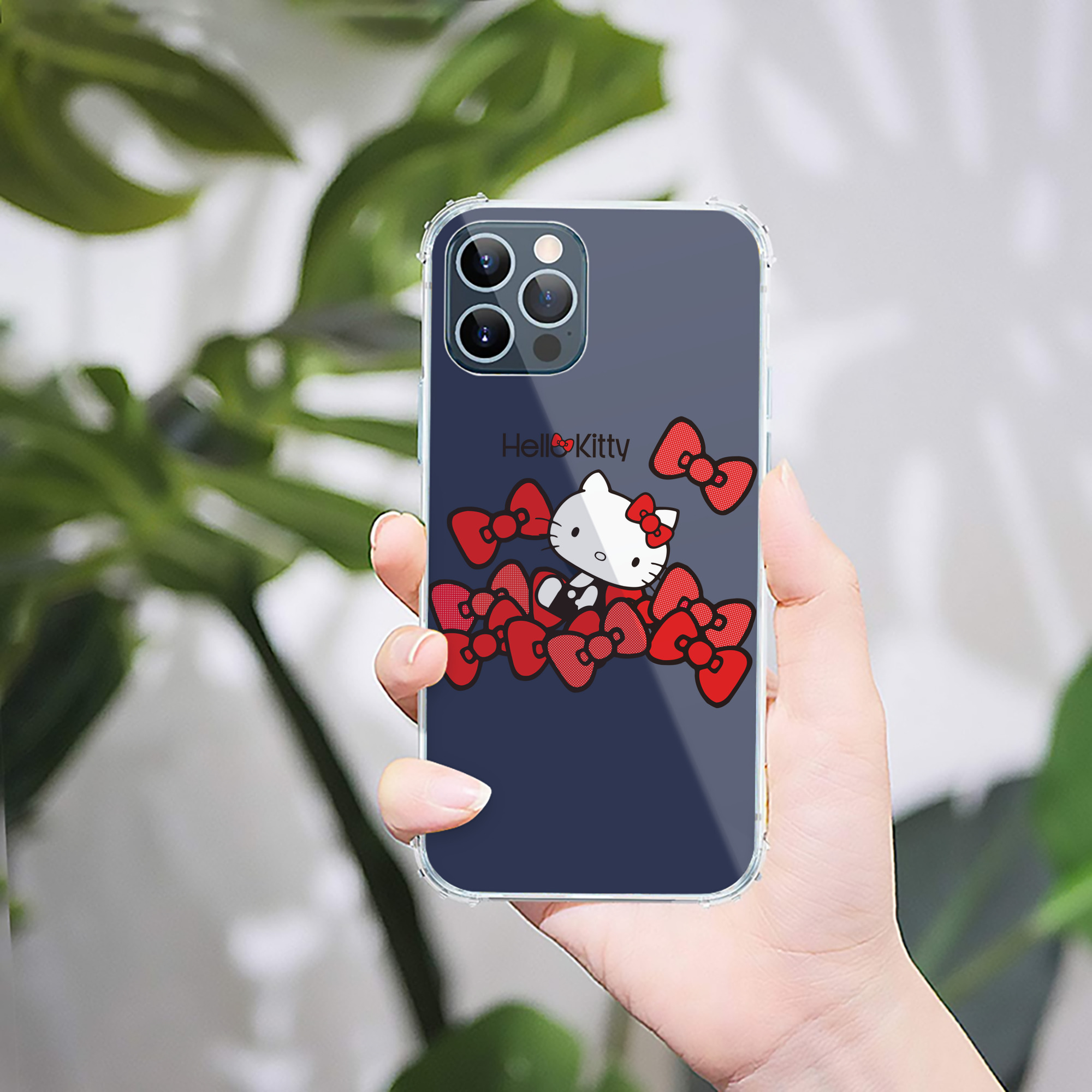 （画像用） Hello Kitty ハローキティ 【iPhone 12シリーズ対応】透明スマホケース（クリアソフトケース）